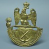 PLAQUE DE SHAKO DE TROUPE D'ARTILLERIE DE MARINE DU 2ème REGIMENT - MODELE 1812