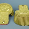 EPAULETTES D'OFFICIER D'INFANTERIE EN CANNETILLE DOREE
