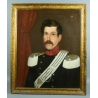 HUILE SUR TOILE D'UN CAPITAINE DE CAVALERIE DE LA MAISON DE SAVOIE VERS 1845