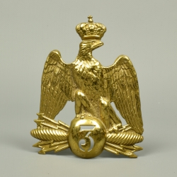 https://1er-empire.com/fr/ventes-epoques/393-plaque-de-shako-troupe-du-3e-regiment-d-infanterie-de-la-garde-ou-de-la-ligne-model