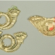LOT DE TROIS RETROUSSIS D'OFFICIER DINFANTERIE LÉGÈRE - 1er EMPIRE
