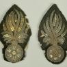 GRENADES DE RETROUSSIS D'OFFICIER - LOUIS PHILIPPE / SECOND EMPIRE
