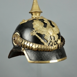 CASQUE DE TROUPE D'INFANTERIE PRUSSIENNE MODÈLE 1857 MODIFIÉ 1860 - PRUSSE