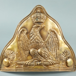 PLAQUE DE BONNET A POILS DES GRENADIERS A PIED DE LA GARDE IMPERIALE - PREMIER EMPIRE