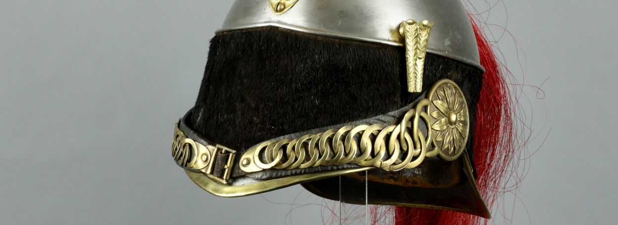 CASQUE DE TROMPETTE DE CUIRASSIER DE LA LIGNE MODELE 1858 - SECOND EMPIRE
